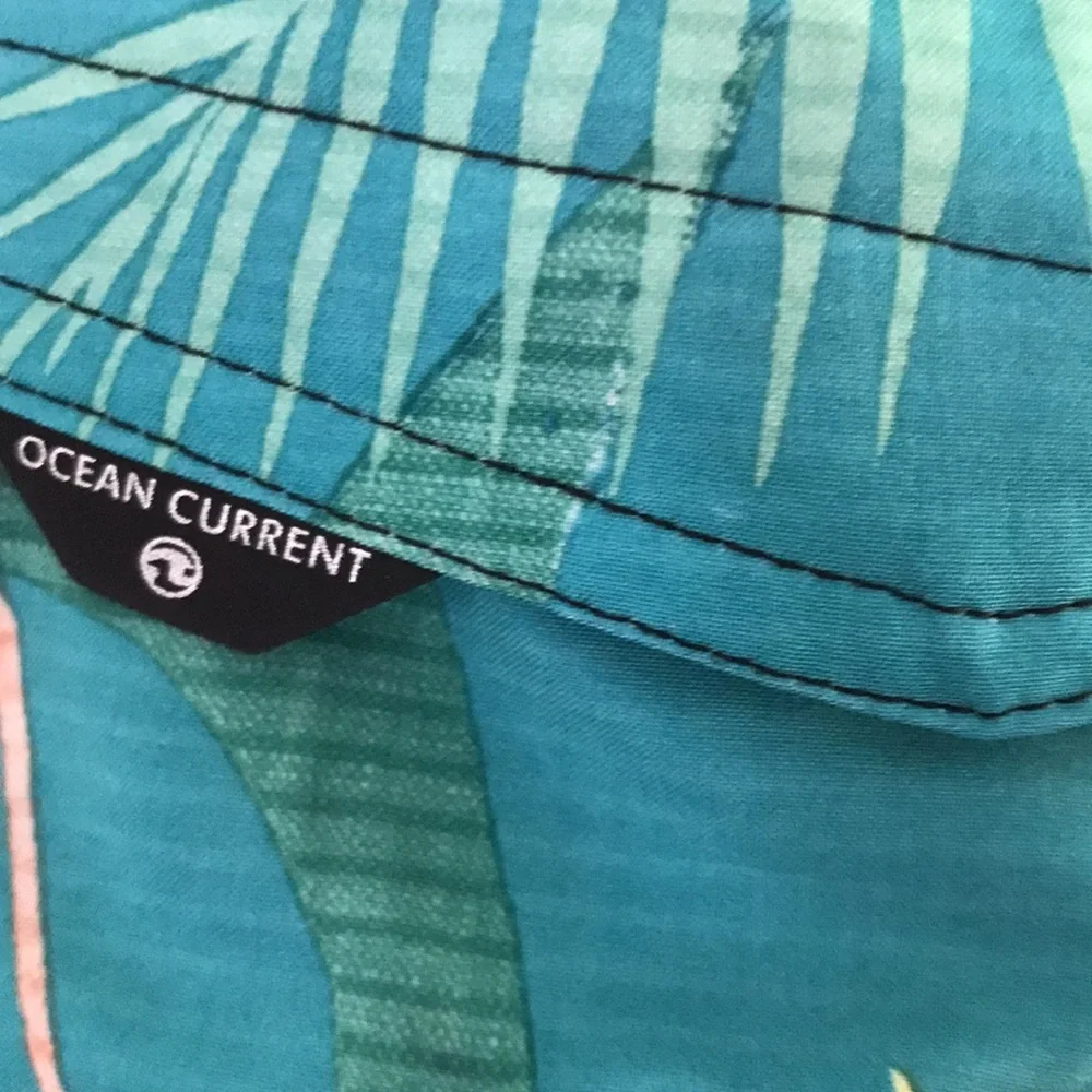 OCEAN CURRENT SWIM TRUNKS SIZE 34 FLAMINGO FLORAL PATTERN EXCELLENT CONDITION! - Picture 2 of 6